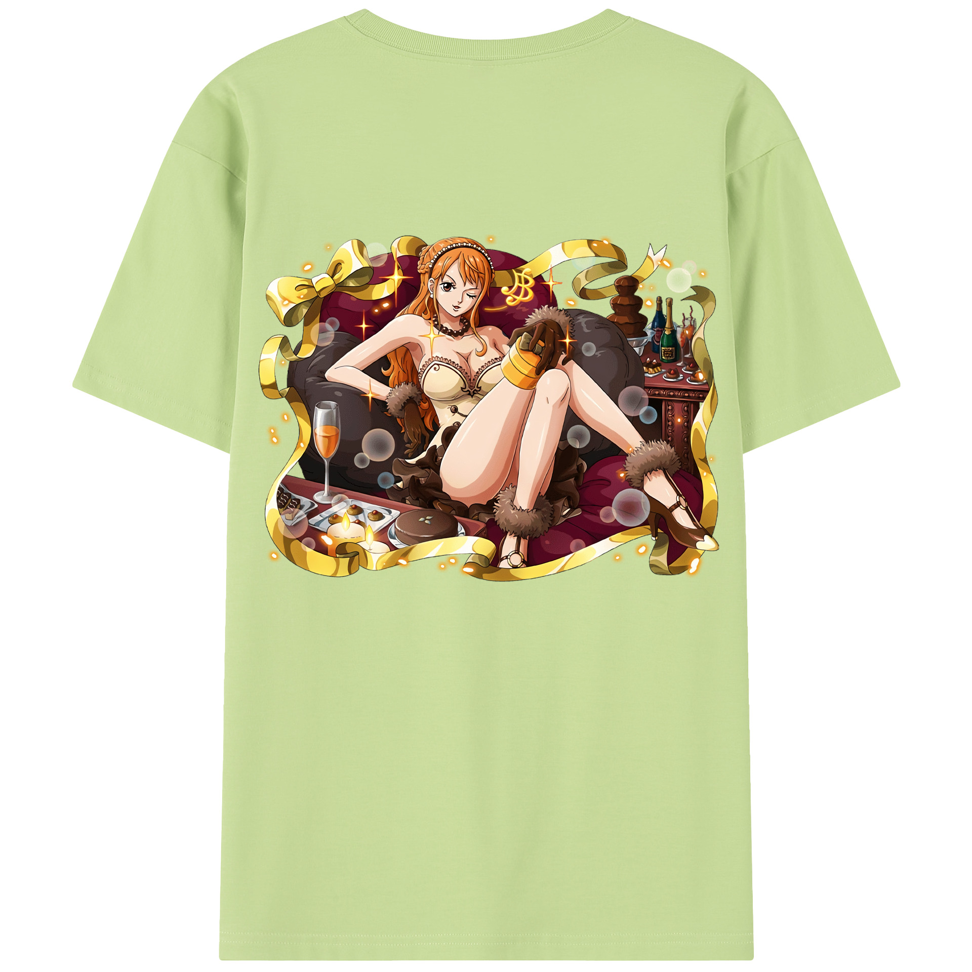 ワンピース ナミ ONE PIECE Nami 綿100％半袖Tシャツ（背面プリント）